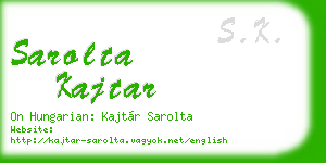 sarolta kajtar business card