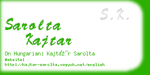 sarolta kajtar business card